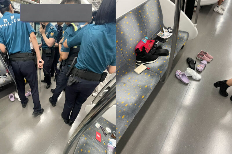 BTS fans on subway