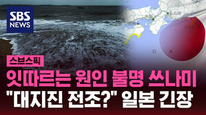 잇따르는 원인 불명 쓰나미  "대지진 전조?" 일본 긴장