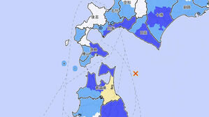 일본 혼슈 북부 동쪽 해역서 규모 5.8 지진 (사진=일본 기상청 홈페이지 캡처, 연합뉴스)