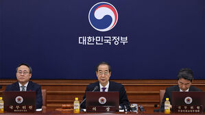국무회의에서 발언하는 한덕수 국무총리