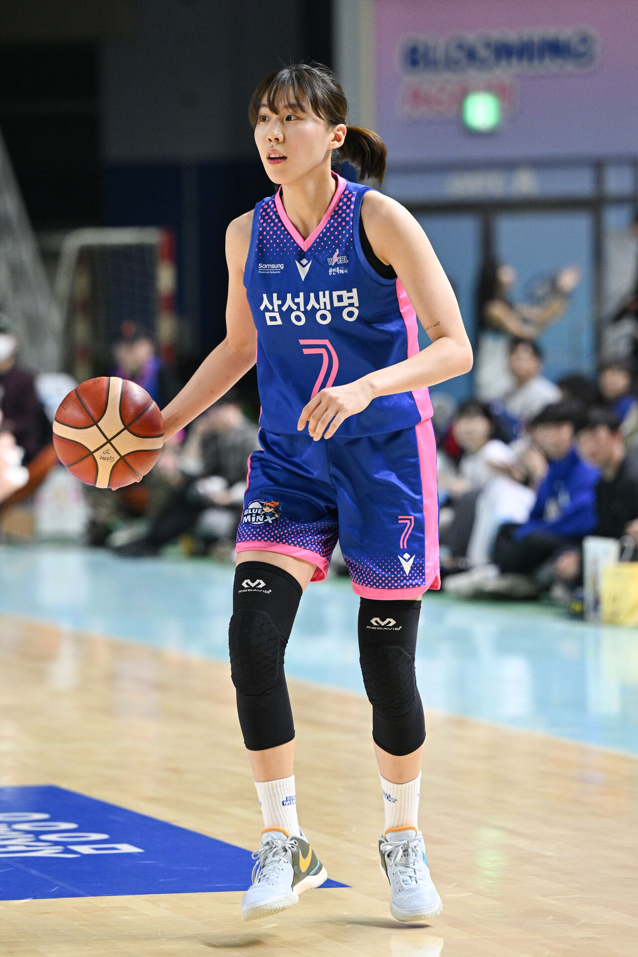 2일 신한은행 전에서 공격을 시도하는 삼성생명 강유림 (사진=WKBL 제공, 연합뉴스)