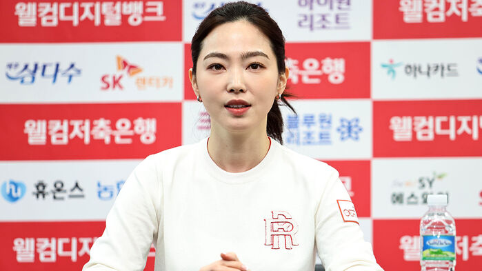 경기 후 기자회견에 참석한 차유람 (사진=PBA 제공, 연합뉴스)