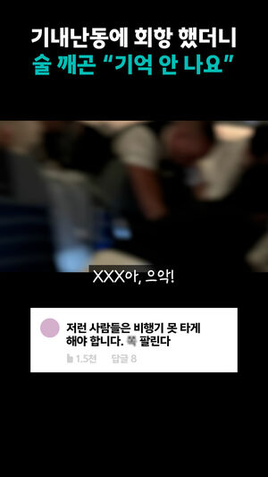 기내난동에 회항했더니 술 깨곤 기억 안 나요