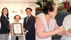 101세 일본 현역 뷰티 어드바이저, 기네스 기록 경신(사진=닛케이 신문 홈페이지 캡처, POLA 홈페이지 캡처)