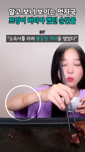 알고 보니 보이는 멍자국 쯔양이 버텨야 했던 순간들