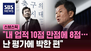 [스브스픽] 정몽규 "내 업적은 10점 만점에 8점…난 평가에 박한 편"
