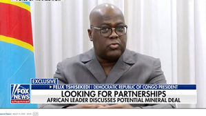 폭스뉴스와 인터뷰하는 펠릭스 치세케디 콩고민주공화국 대통령(사진=폭스뉴스 유튜브 계정 캡처, 연합뉴스)