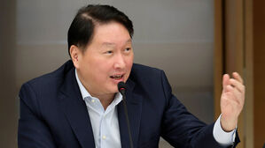 최태원 대한상공회의소 회장이 지난달 25일 서울 중구 대한상의회관에서 열린 취임 4주년 기념 기자간담회에서 발언하고 있다. (사진=대한상의 제공, 연합뉴스)