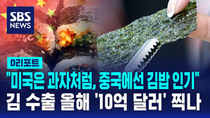 [D리포트] 김 수출 올해 '10억 달러' 찍나…"미국은 과자처럼, 중국에선 김밥 인기"