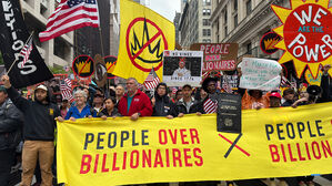 "법치 무너져"…빗속에 5만 명 모인 뉴욕 반 트럼프 시위