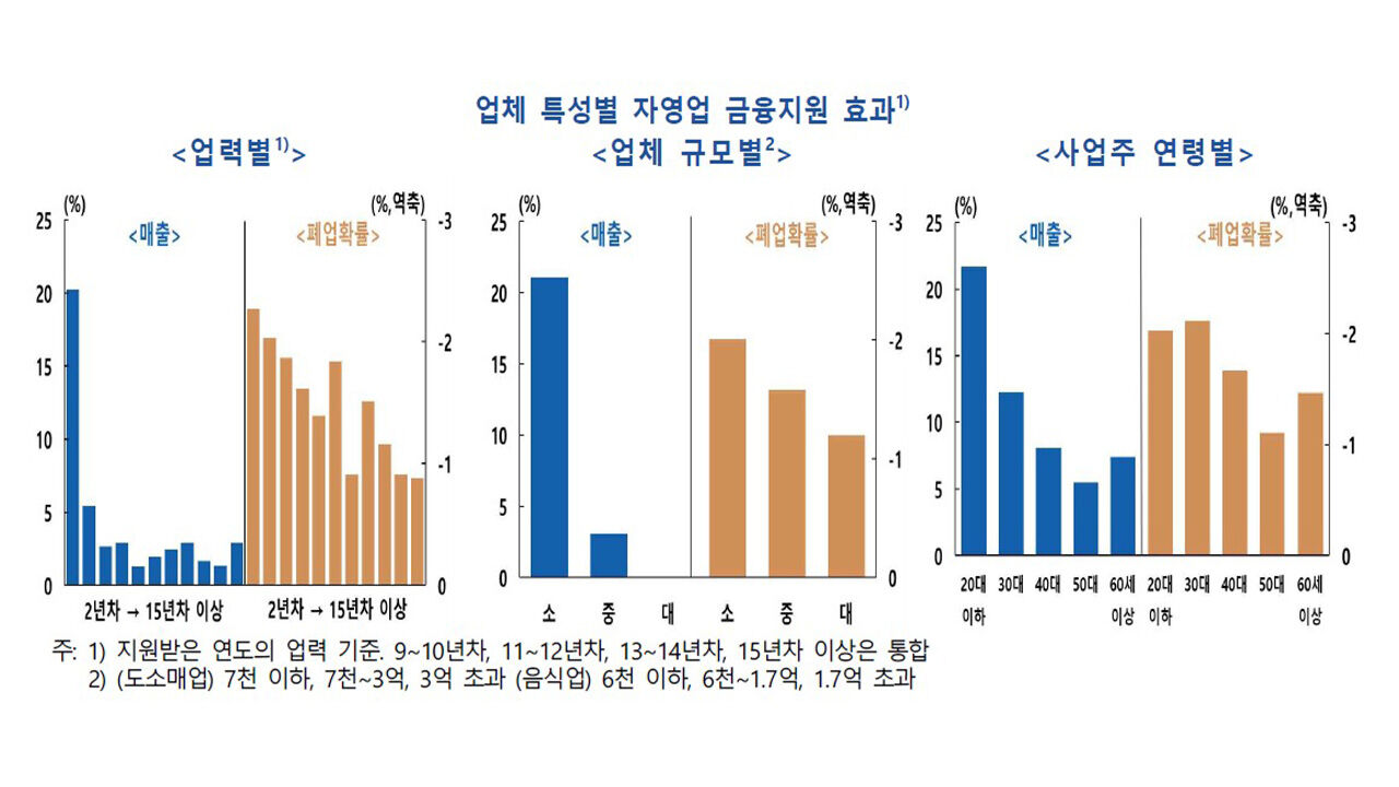 자영업 금융지원 효과
