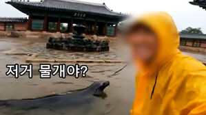 물에 잠긴 경복궁에 물개가?&hellip;"실제 아냐" 무슨 일