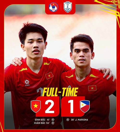 필리핀을 꺾고 2025 AFF U-23 챔피언십 결승에 진출한 베트남 대표팀 (사진=베트남축구협회 SNS 캡처, 연합뉴스)
