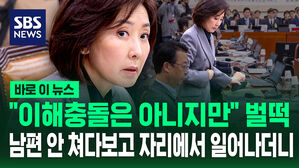 "질의하지 않겠다" 나경원, 남편 출석하자 '벌떡' 일어나더니