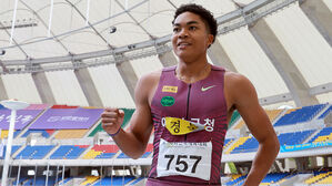 나마디 조엘진, 전국체전 100m 이어 200m도 우승