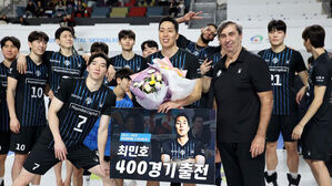 현대캐피탈에서만 14시즌…최민호의 뜻깊은 '400경기' 출장