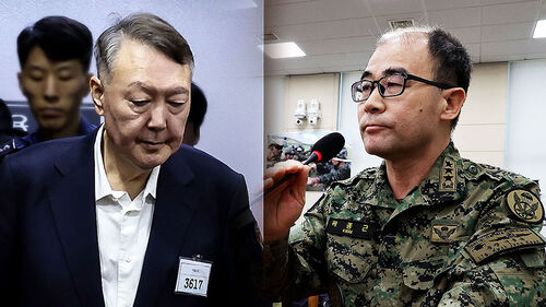 윤, 넉 달 만에 법정 출석…핵심 증인 곽종근 직접 신문