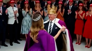 금관 쓰고 멜라니아 여사와 춤을?…온라인서 확산