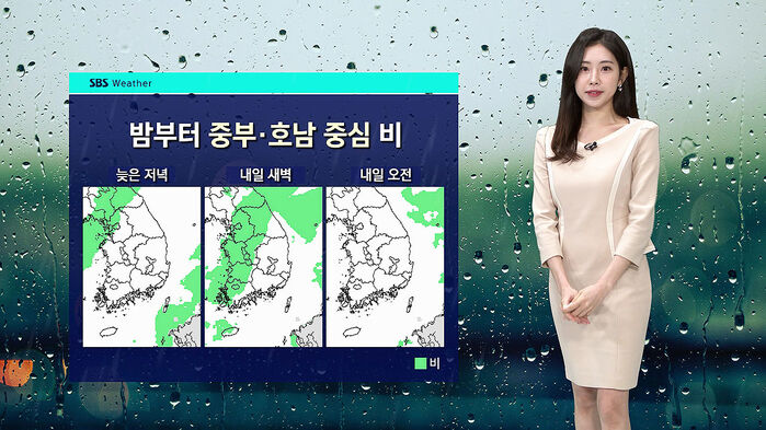 [날씨] 밤부터 중부·호남 중심 비…내일 전국에 강한 바람
