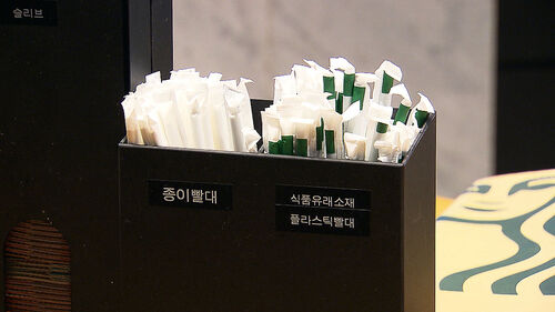 "금방 흐물흐물" 이제 골라 쓴다…달라진 스벅 빨대