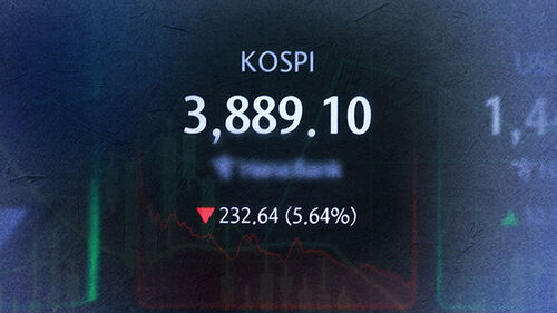 코스피 장중 3,900선 붕괴…7개월 만에 사이드카 발동