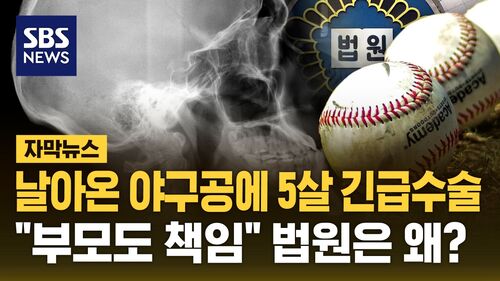 자막뉴스 김성화_야구공 맞은 5살