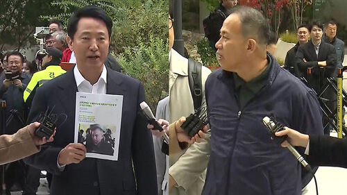 오세훈·명태균, '여론조사비 대납' 특검 대질조사