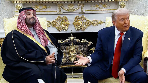 미, 사우디 왕세자 국빈급 의전…"1조 달러 투자"
