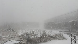 '해발 1천383m' 소백산 연화봉에 첫눈