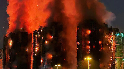 홍콩 아파트단지 대형 화재…29명 사상