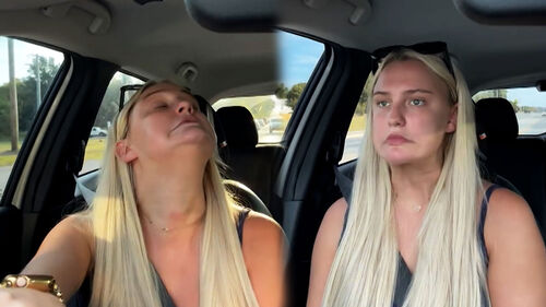 운전 중에 눈 감고 고개 '휙'…영상 논란