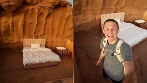 사막 한복판 침대만 '덩그러니'&hellip;"1박 6만 원" 이색 숙소