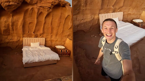 사막 한복판 침대만 덩그러니…"1박 6만 원" 이색 숙소