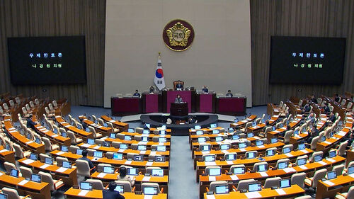 고성 뒤덮인 국회…"입법폭주" vs "민생파괴"