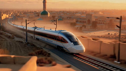 사막 누비는 국산 고속철도 공개…35조 시장 진출 시동