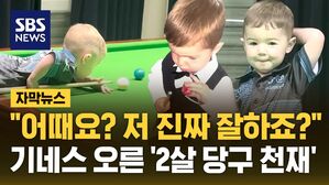 [자막뉴스] "저 진짜 잘하죠?" 고난도 기술까지&hellip;기네스 오른 '2살 당구 천재'