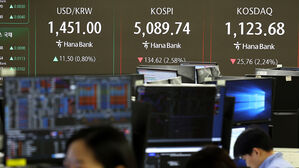 '검은 월요일' 코스피, 5,000선 아래로&hellip;매도 사이드카 발동