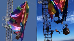 '탁' 걸리자 찢어진 열기구&hellip;300m 올라 극적 구조