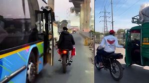 바짝 붙더니 문을 '확'&hellip;오토바이 탄 남성 변명