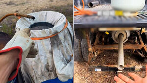 드럼통에 '콸콸'&hellip;"기름값 무섭다" 남성의 묘책