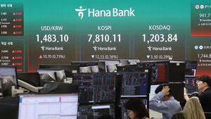 코스피, '8천피' 턱밑까지 갔다가 하락 전환&hellip;3%대 하락세