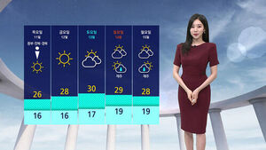 [날씨] 저녁까지 중부 중심 비&hellip;돌풍&middot;벼락 주의