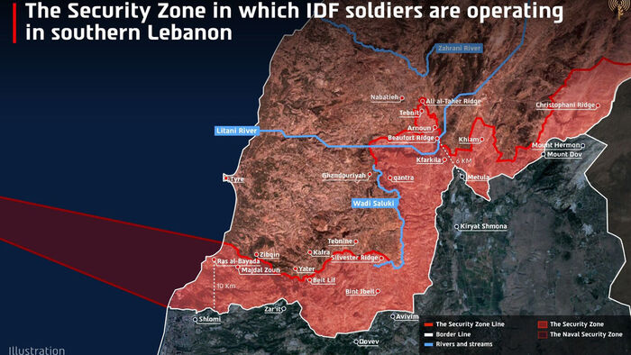 "No Withdrawal": Israeli Military Releases Latest Map of Forces in Southern Lebanon