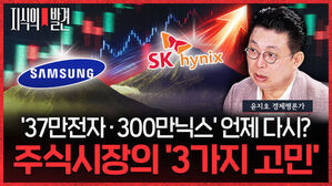 지식의 발견, 삼성과 SK하이닉스 로고, 윤지호 경제평론가, 37만전자 300만닉스 언제 다시 주식시장의 3가지 고민