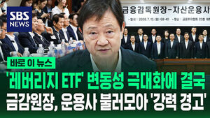 [바로이뉴스] '레버리지 ETF' 변동성 극대화에 결국&hellip;금감원장, 운용사 CEO들 불러모아 '강력 경고'