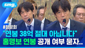 청문회에서 발언하는 홍명보 감독과 연봉 38억 절대 아닙니다 자막