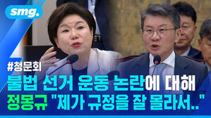 청문회, 불법 선거 운동 논란에 대해 정몽규 제가 규정을 잘 몰라서