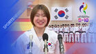 "할아버지, 이번엔 금메달 들고 갈게요!"