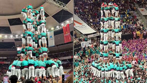 9 People Per Tier, 9 Tiers High: Human Tower Sets New Record After 200 Years
