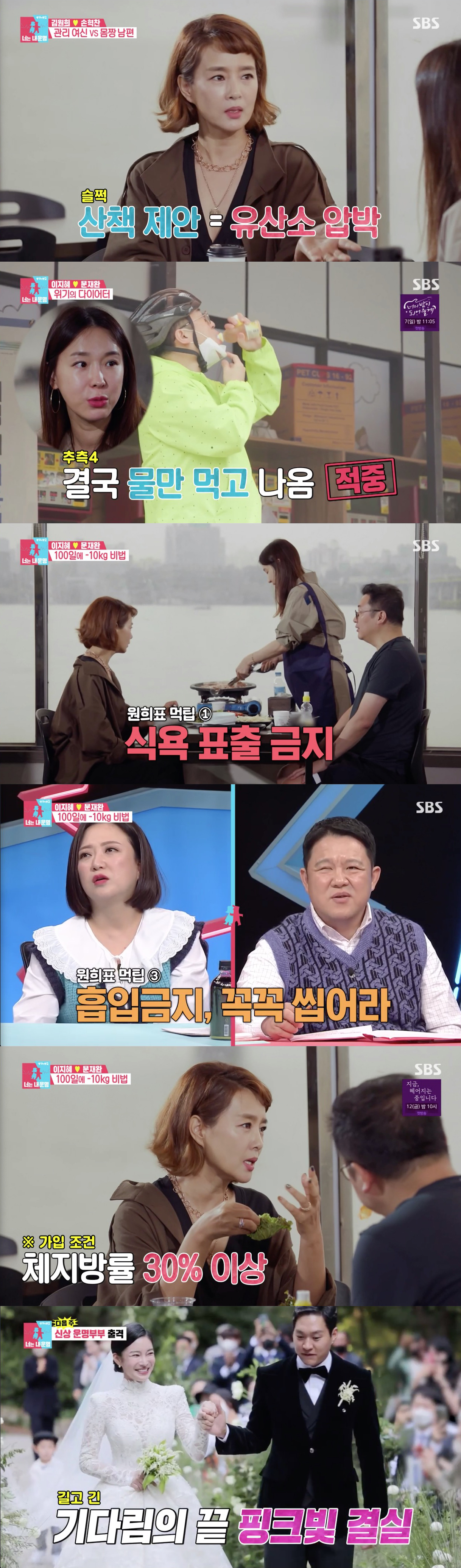 [스브스夜] '동상이몽2' 김원희</font>, '이지혜♥' 문재완에 다이어트 비법 전수…김윤지♥최우성, 합류 예고